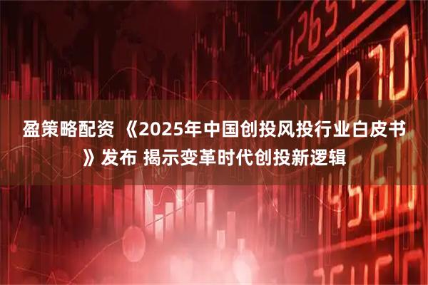 盈策略配资 《2025年中国创投风投行业白皮书》发布 揭示变革时代创投新逻辑