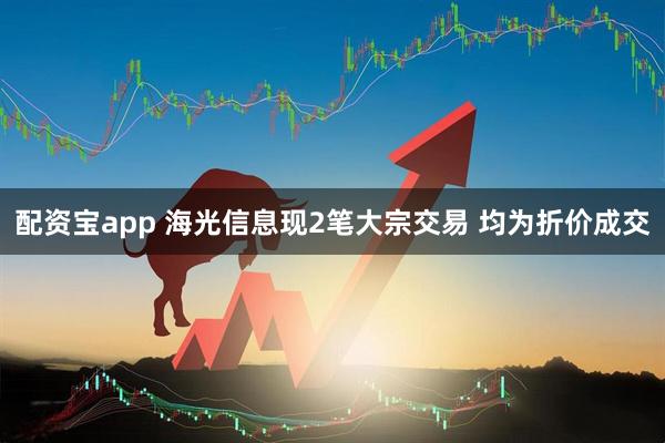 配资宝app 海光信息现2笔大宗交易 均为折价成交